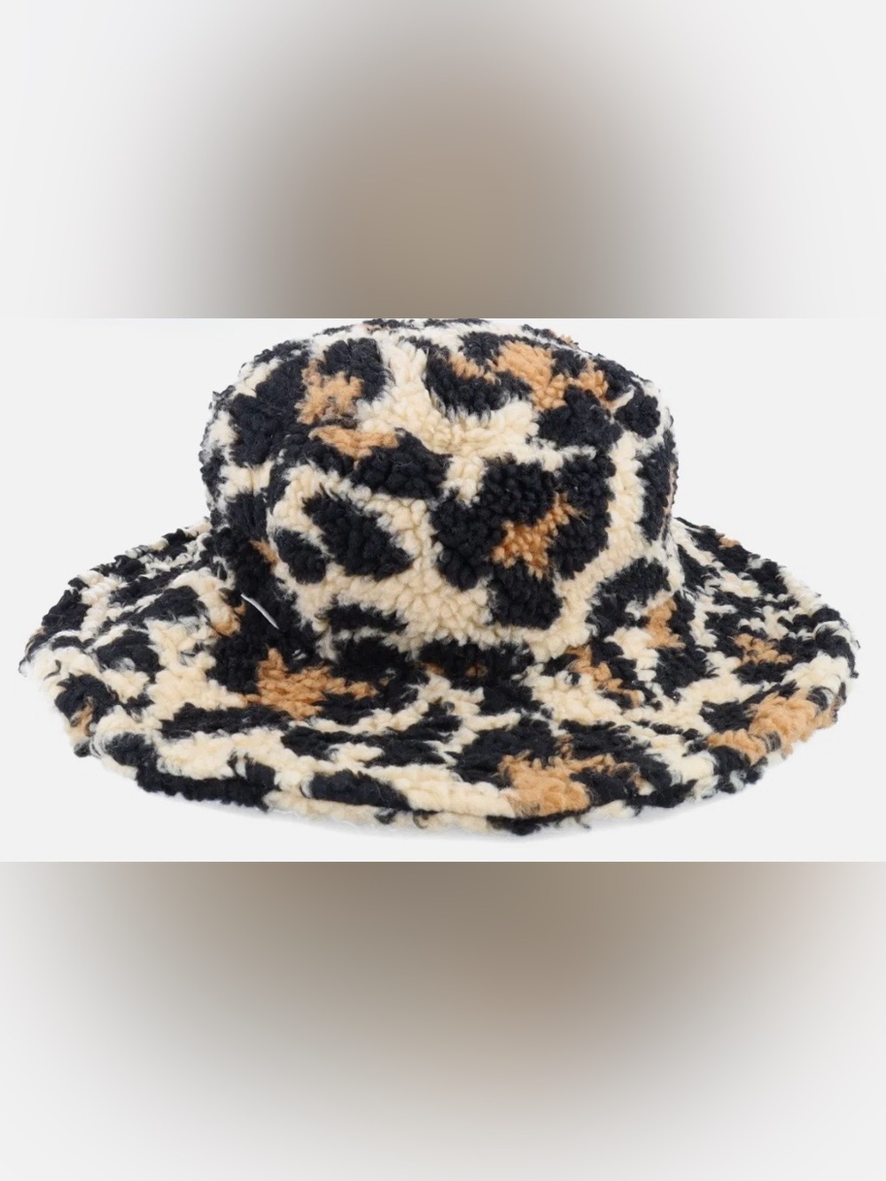 BRIXTON Dylan Large Leopard Bucket Hat Camo Black Brown Tan XS/S
